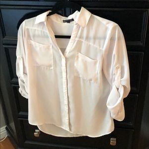 White express button down size M